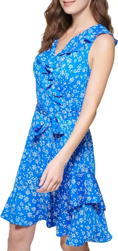 Vista 3 de DKNY Women's Ruffle Faux Wrap Dress