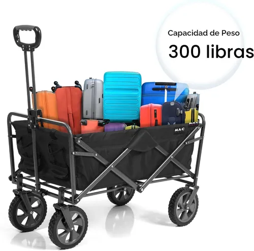 Vista 2 de Mac Sports Carro plegable para uso al aire libre, color negro