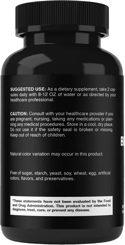 Vista 9 de Vitabod Benfotiamina 600mg - 180 cápsulas vegetarianas - Suplemento de vitamina B1 soluble en grasa