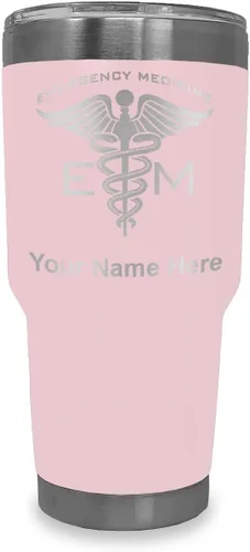 Vista 17 de LaserGram Vaso aislado al vacío de 20 onzas, medicina de emergencia, grabado personalizado incluido (gris) Engraved Gift for Doctors, Vacuum