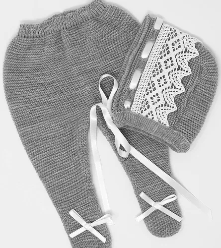 Vista 5 de Conjunto de ropa de punto para bebé recién nacido, traje de punto para niños y niñas