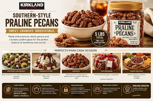 Vista 5 de Kirkland Signature Praline Pecans 2.5lb (paquete familiar) Paquete de 2