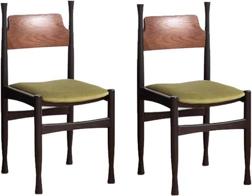 Vista 18 de Sillas de comedor, modernas sillas de comedor de madera, silla de cocina tapizada, taburete sin brazos de granja, silla ocasional para cocina, sala