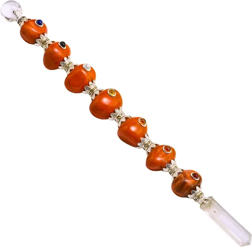 Vista 15 de Amazing Gemstone Varita de cristal para chakras, varitas de cristal curativo, brujería, varita de cristal de Merkaba para meditación, brujería