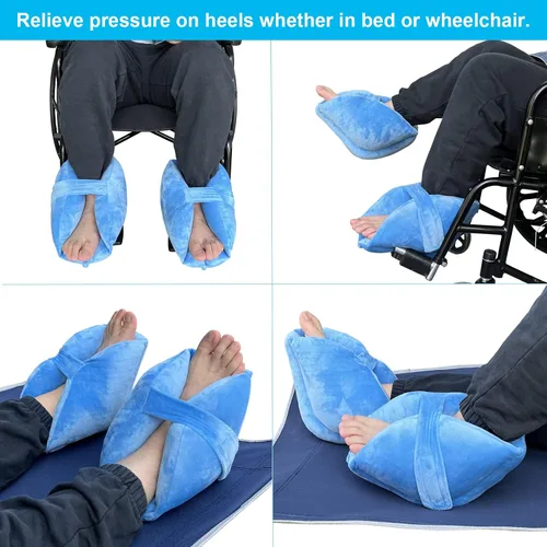 Vista 7 de Cojín protector de talón, almohada de apoyo para úlceras por presión y úlceras, 1 almohada de elevación de pies, protector de tobillo, botas