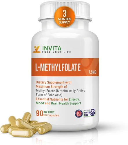 Vista 9 de INVITA L-metilfolato de 5 mg – Folato de metilo activo formulado por un médico – Suplemento 5-MTHF para la energía, el estado de ánimo y la salud