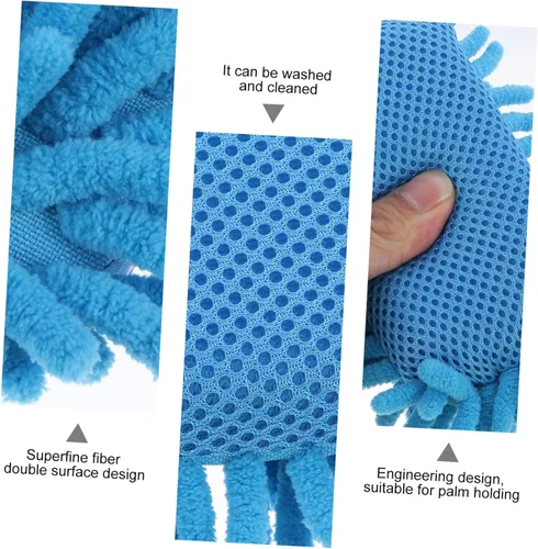 Vista 3 de 4 guantes de microfibra para pizarra blanca de chenilla, para limpieza de tablas de microfibra, limpiadores de pizarra de borrado en seco
