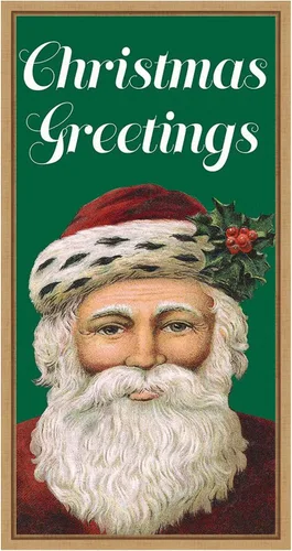 Vista 10 de Amanti Art Lienzo enmarcado para pared, 27 x 14 pulgadas, diseño retro de Santa Claus I por Alicia Longley, lienzo enmarcado para pared, obras