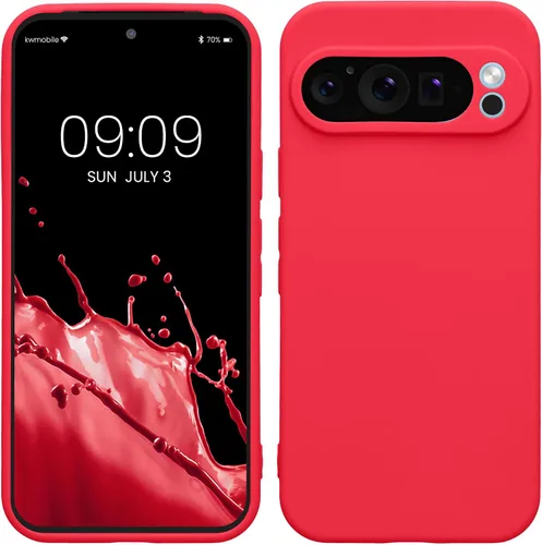 Vista 261 de kwmobile Funda compatible con Google Pixel 9 - Funda protectora delgada de TPU para teléfono - Acabado mate suave - Piedra antigua