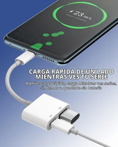 Vista 3 de Adaptador USB-C a USB (2 en 1), accesorios de cable tipo C, convertidor Thunderbolt OTG 3.0, puerto de ratón, dongle compatible con Samsung para USB