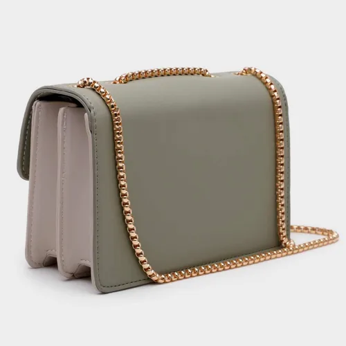 Vista 3 de Bolsos cruzados de cuero con bloques de color para mujer, bolsos cruzados de cuero, bolsos de diseñador lindos, bolso de hombro, tamaño mediano
