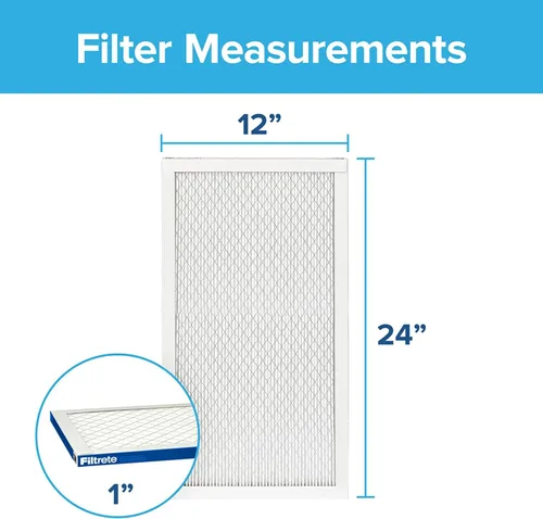 Vista 2 de Filtrete 12x24x1 filtro de aire para caldera/aire acondicionado, MERV 13, MPR 2200, Elite Allergen, filtro de bacterias y virus, filtro de limpieza