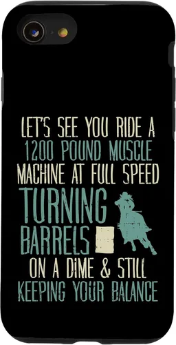 Vista 18 de 1200 Pound Muscle Turning Barrels Racing Rodeo Horse Gift Case for iPhone 17