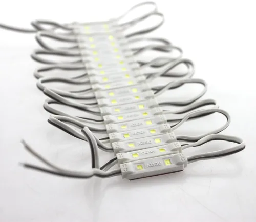Vista 3 de Super Bright 200pcs Mini 2835 2 LED módulo DC12V impermeable luz decorativa para letreros de letras publicitarias con cinta adhesiva trasera (blanco)