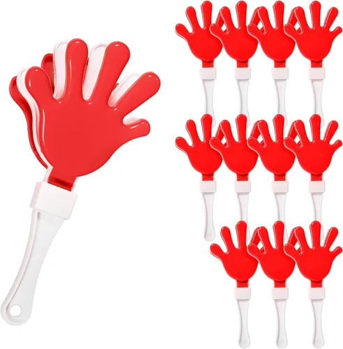 Vista 18 de Windy City Novelties Paquete de 12 mini pinzas de mano de 7 pulgadas, ruidosos de plástico para juegos deportivos, rallyes de pep, portones traseros