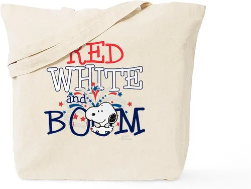 Vista 17 de CafePress Snoopy Un verdadero manjar Bolso de compras reutilizable de lona natural color beige