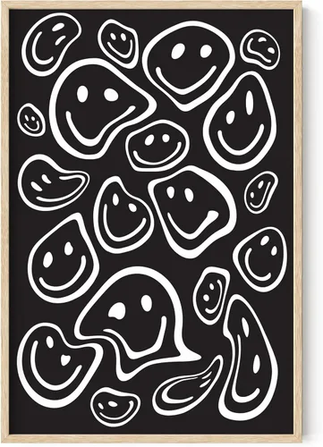 Vista 111 de HAUS AND HUES Impresión artística de corazón negro, 12 x 16 pulgadas, enmarcada, beige
