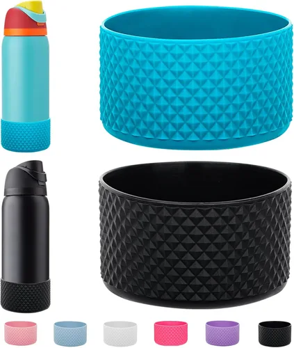 Vista 18 de WK IEASON 2 fundas de silicona para botella de agua Owala, base protectora para botella de agua Owala FreeSip Twist y Flip Flask accesorios