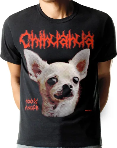 Vista 36 de Camiseta de Heavy Metal de los 80s con Animal en Negro - 100% Algodón - para Hombre y Mujer