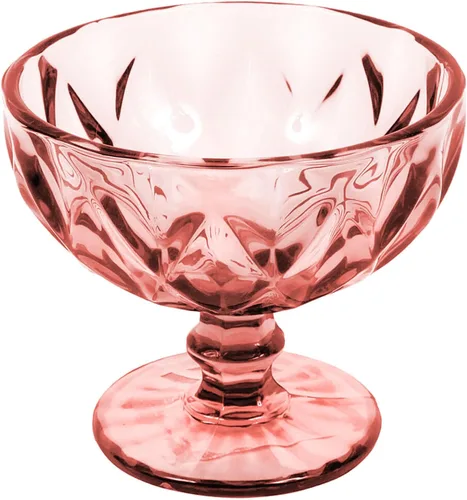 Vista 3 de Cuencos para servir Pink Cruise Postre Bowl 8.5 fl oz Tazón de helado Vajilla de vidrio