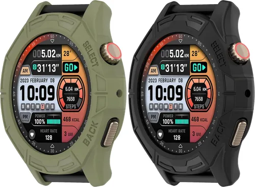 Vista 9 de Funda compatible con Amazfit Cheetah/Cheetah Pro Smartwatch Funda protectora de TPU suave (negro, negro)