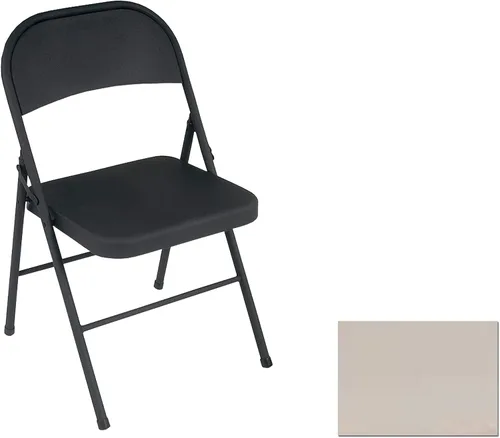 Vista 5 de Cosco Products Mesa con tabla superior de PVC de 20" x 48" con altura ajustable, Acero, Negro