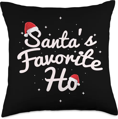 Vista 5 de InGENIUS Women's Sexy Santa Gifts Santa Favorite Ho Sexy - Almohada navideña para mujer, 16 x 16 pulgadas, multicolor