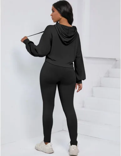 Vista 5 de Nimsruc Trajes de dos piezas para mujer, trajes de jogging, trajes casuales para correr
