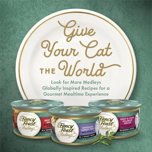 Vista 6 de Purina Fancy Feast Medleys alimento húmedo para gatos enlatado para adultos – (24 latas) 3 onzas