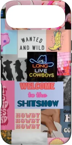 Vista 27 de Pink Western Indie Cowgirl Aesthetic Yeehaw Howdy Country - Carcasa para iPhone 17