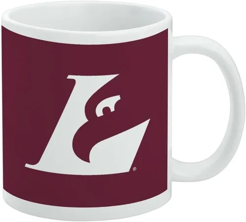 Vista 260 de Taza de cerámica con el logotipo principal de la Universidad Rider, taza de regalo novedosa para café, té y bebidas calientes, 11oz, blanca