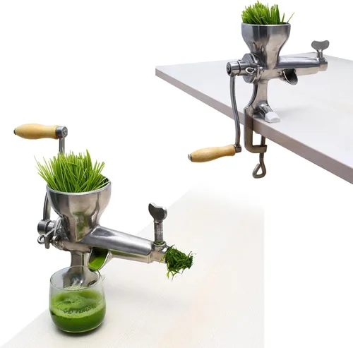Vista 2 de exprimidor manual, exprimidor manual, Manuales de Acero Inoxidable de Hierba de Trigo Exprimidor de Frutas de Mano Verduras Exprimidor para Exprimir