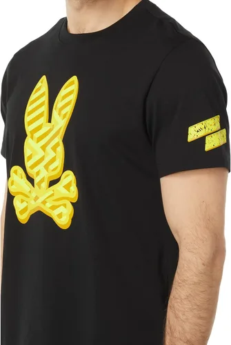 Vista 3 de Psycho Bunny Pisani - Camiseta gráfica negra XL (7 de hombre de EE. UU.), Negro