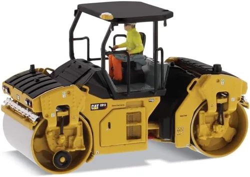 Vista 9 de Diecast Masters 1:50 Modelo Cat CB-13 Rodillo vibratorio en tándem con cabina, 85595