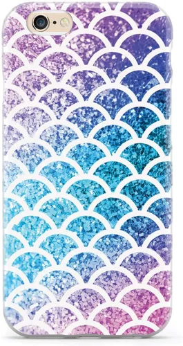 Vista 13 de Inspired Cases - Funda con textura 3D para iPhone Xs Max - Funda protectora de goma para Apple iPhone Xs Max - Escamas de sirena - Arco iris