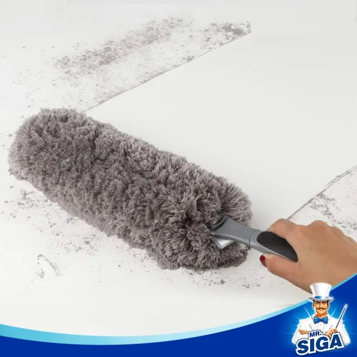 Vista 6 de MR.SIGA Plumero de microfibra sin pelusa, plumero lavable para limpieza del hogar, gris