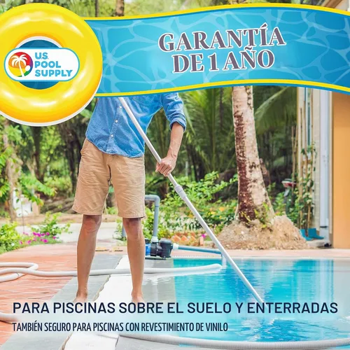 Vista 5 de U.S. Pool Supply Cabezal de Aspiradora Triangular Deluxe con Peso para Piscina con Cepillos Laterales, Conexión Giratoria, Mango EZ Clip - Para