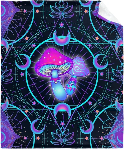 Vista 15 de Manta de hongos, ultra suave, cálida y ligera, de franela de forro polar con microhongos, para cama, sofá, regalo de viaje, decoración de hongos