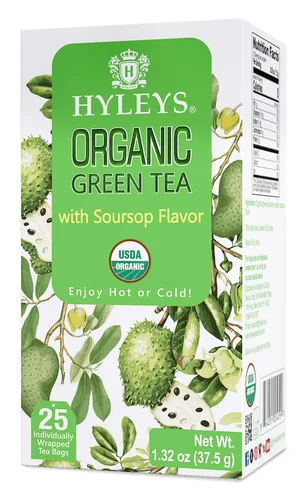Vista 14 de Hyleys Té verde orgánico sabor a bayas de acai y arándanos - 25 bolsas de té