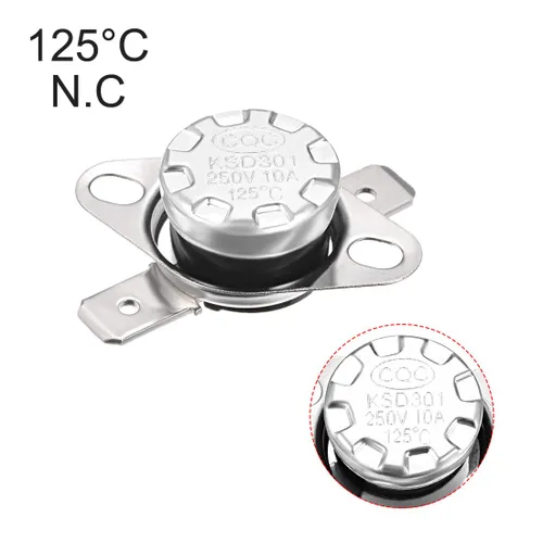 Vista 37 de uxcell KSD301 Termostato 32.0 °F/32 ° F 10 A Normalmente Cerrado N.C Ajuste Snap Disc Interruptor de temperatura para microondas, horno, cafeteras 2