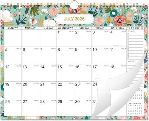 Vista 8 de Calendario 2026, Calendario de pared de 12 meses desde enero de 2026 hasta diciembre de 2026, 14.8 x 11.4 pulgadas, mensual con fecha juliana