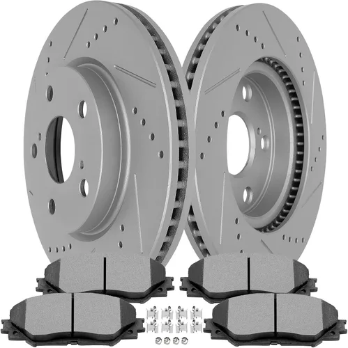Vista 37 de SCITOO Kit de freno delantero Rotores de freno delantero y pastillas de freno de cerámica para Acura RSX 2003-2006