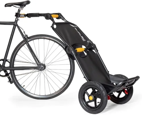 Vista 2 de Travoy, remolque plegable compacto para bicicleta de carga