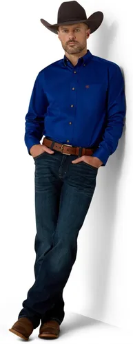 Vista 3 de Ariat Camisa de sarga con logotipo del equipo para hombre