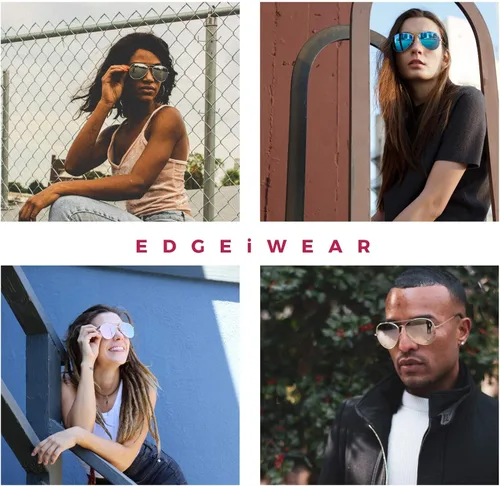 Vista 7 de Edge I-Wear - Paquete de 12 gafas de sol de aviador para hombre