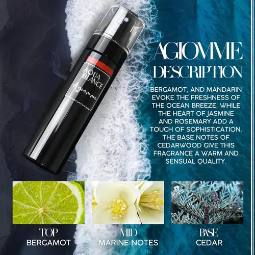 Vista 3 de AQUA BLANCE Aerosol Corporal para Hombres, Aerosol Corporal Masculino, Desodorante para Hombres Niebla de Fragancia Refrescante, Paquete de 3, Cada