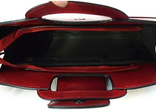Vista 3 de Goclothod Bolso de mano con asa superior para mujer estilo vintage con solapa bandolera