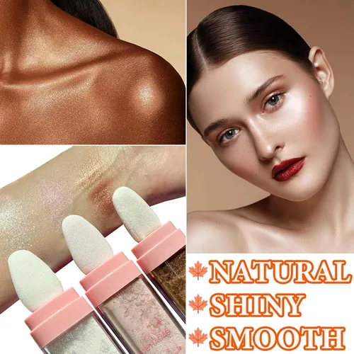 Vista 5 de 3 piezas de polvo de hadas, colorete facial de hadas, colorete facial para palmaditas en polvo de hadas, maquillaje natural que ilumina el cuerpo