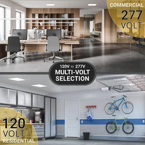 Vista 8 de NUWATT Luz LED de panel plano de montaje en superficie cuadrada de 2 x 2 pies, 120-277 V, 3CCT 3000 K/4000 K/5000 K seleccionable, 4000 lm, 40 W