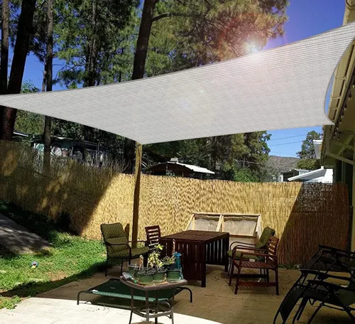 Vista 6 de Windscreen4less - Toldo rectangular para exteriores, para patio, jardín y terraza, color gris